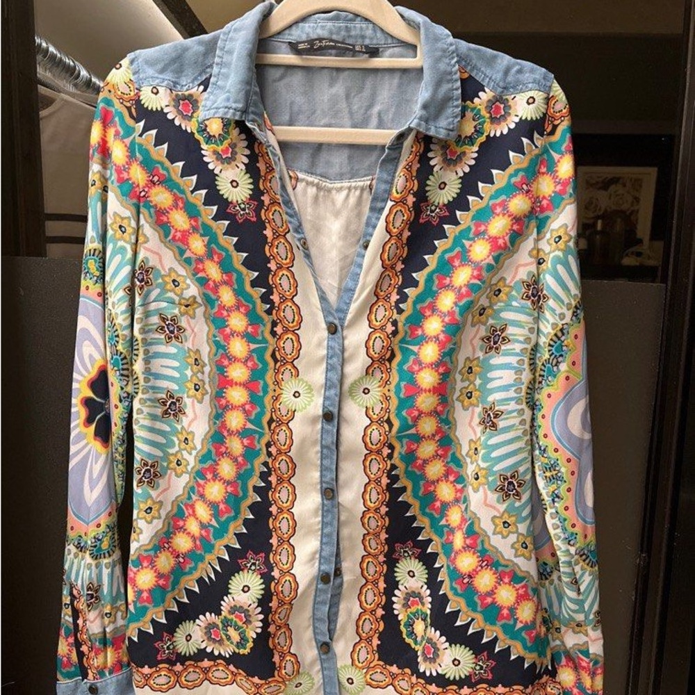 Zara Trafaluc Collection Long Sleeve Shirt